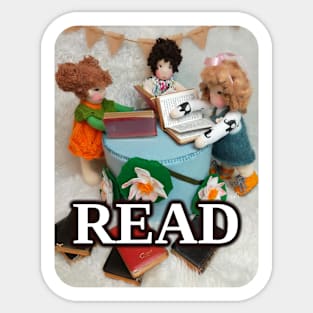Craft Dolls Read Sticker